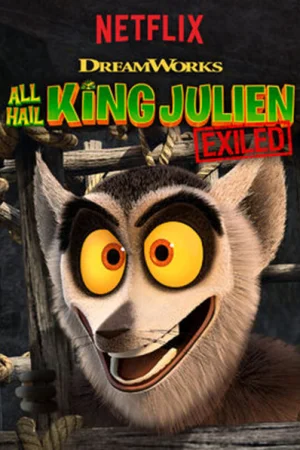 Постер к мультфильму Да здравствует король Джулиан: Изгнанный